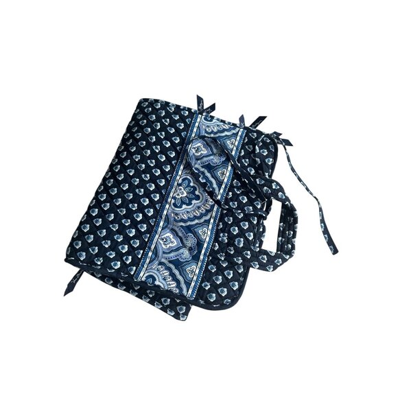 VERA BRADLEY Vintage Nantucket Navy Travel Makeup Case - Picture 6 of 7